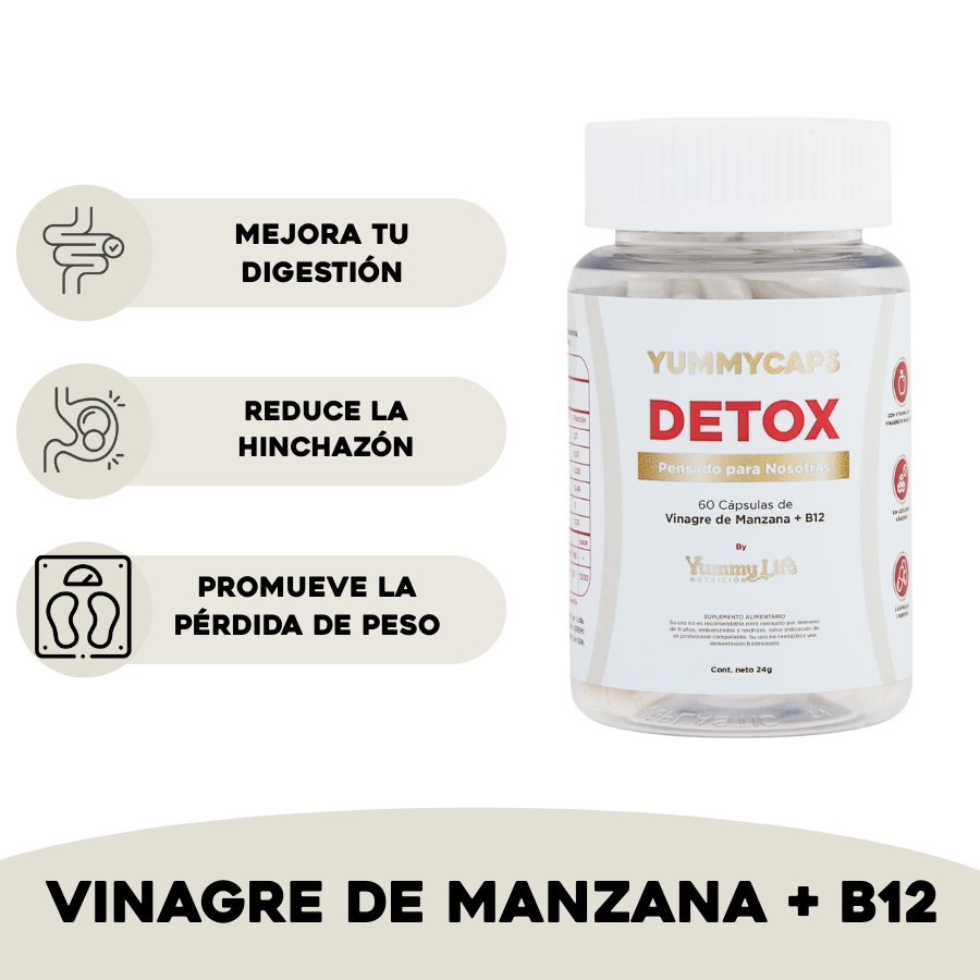 DETOX Vinagre de Manzana, controla tu peso de forma natural