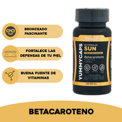 Cápsulas de Betacaroteno, para un bronceado todo el año